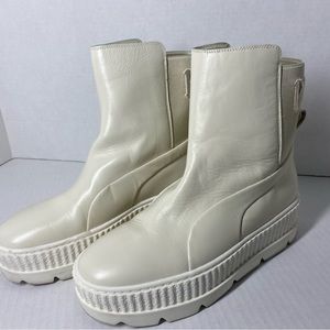 Puma 366266-02 Fenty By Rihanna Chelsea Combat  Womens  Boots   Ankle  - White -